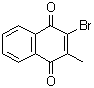 CAS # 3129-39-3, 2-Bromo-3-methyl-1,4-naphthalenedione, 2-Bromo-3-methyl-1,4-naphthoquinone, 2-Methyl-3-bromo-1,4-naphthoquinone, 3-Bromo-2-methyl-1,4-naphthoquinone, NS 4390
