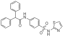 structure of CAS# 313254-51-2, alpha-苯基-N-[4-[(2-噻唑基氨基)磺酰基]苯基]苯乙酰胺