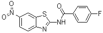 structure of CAS# 313275-82-0, 4-氟-N-(6-硝基-2-苯并噻唑基)苯甲酰胺
