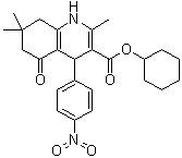 structure of CAS# 313967-18-9, 1,4,5,6,7,8-六氢-2,7,7-三甲基-4-(4-硝基苯基)-5-氧代-3-喹啉羧酸环己基酯