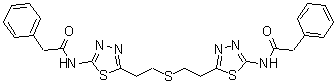 structure of CAS# 314045-39-1, N,N'-[亚硫基二(2,1-乙二基-1,3,4-噻二唑-5,2-二基)]二[苯乙酰胺]