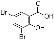structure of CAS# 3147-55-5, 3,5-二溴水杨酸