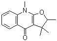 CAS # 31520-95-3, Ifflaiamine, (-)-3,9-Dihydro-2,3,3,9-tetramethylfuro[2,3-b]quinolin-4(2H)-one