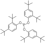 structure of CAS# 31570-04-4, Tris(2,4-ditert-butylphenyl) phosphite