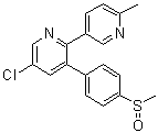 structure of CAS# 316149-01-6, 5-氯-6'-甲基-3-[4-(甲基亚磺酰基)苯基]-2,3'-联吡啶