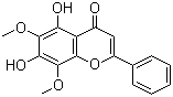 structure of CAS# 3162-45-6, 5,7-Dihydroxy-6,8-dimethoxyflavone