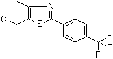 structure of CAS# 317318-97-1, 5-(氯甲基)-4-甲基-2-[4-(三氟甲基)苯基]-1,3-噻唑