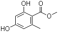 structure of CAS# 3187-58-4, 2,4-Dihydroxy-6-methylbenzoic acid methyl ester