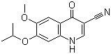 structure of CAS# 319492-96-1, 1,4-Dihydro-6-methoxy-7-isopropoxy-4-oxo-3-quinolinecarbonitrile