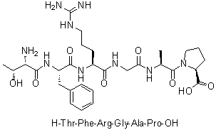 CAS 登录号：320347-28-2, L-苏氨酰-L-苯丙氨酰-L-精氨酰甘氨酰-L-丙氨酰-L-脯氨酸