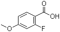 structure of CAS# 321-24-4, 2-氟-4-甲氧基苯甲酸
