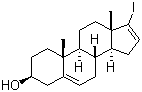 structure of CAS# 32138-69-5, 17-Iodoandrosta-5,16-dien-3beta-ol