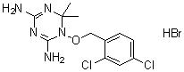 CAS # 3243-49-0, 1-[(2,4-Dichlorophenyl)methoxy]-1,6-dihydro-6,6-dimethyl-1,3,5-triazine-2,4-diamine monohydrobromide, BRL 50984