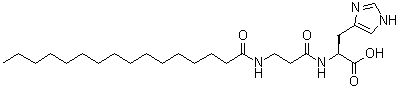 CAS # 324755-72-8, N-(1-Oxohexadecyl)-beta-alanyl-L-histidine
