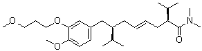 CAS # 325154-26-5, (2S,4E,7R)-7-[[4-Methoxy-3-(3-methoxypropoxy)phenyl]methyl]-N,N,8-trimethyl-2-(1-methylethyl)-4-nonenamide