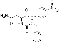CAS # 3256-57-3, N-(Benzyloxycarbonyl)-L-asparagine 4-nitrophenyl ester, N-(Benzyloxycarbonyl)asparagine p-nitrophenyl ester
