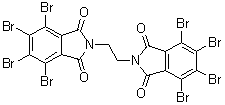 CAS # 32588-76-4, N,N-Ethylene-bis(tetrabromophthalimide), 1,2-Bis(tetrabromophthalimido) ethane, 2,2'-(1,2-Ethandiyl)bis[4,5,6,7-tetrabromo-1H-isoindole-1,3(2H)-dione]