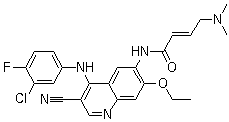 CAS 登录号：326894-84-2, 3-氰基-4-[(3-氯-4-氟苯基)氨基]-6-[[4-(N,N-二甲基氨基)-1-氧代-2-丁烯-1-基]氨基]-7-乙氧基喹啉