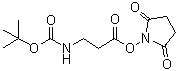 structure of CAS# 32703-87-0, N-tert-Butyloxycarbonyl-beta-alanine N-hydroxysuccinimide ester