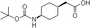 structure of CAS# 327156-95-6, [顺式-4-(叔丁氧羰基氨基)环己基]乙酸