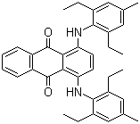 CAS # 32724-62-2 (61969-44-6), Solvent Blue 97, C.I. 615290, 1,4-Bis[(2,6-diethyl-4-methylphenyl)amino]anthraquinone, 1,4-Bis(2,6-diethyl-4-methylanilino)anthraquinone, N,N'-Bis(2,6-diethyl-4-methylphenyl)-1,4-diaminoanthraquinone