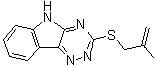 structure of CAS# 328023-11-6, 3-[(2-甲基-2-丙烯-1-基)硫基]-5H-1,2,4-三嗪并[5,6-b]吲哚