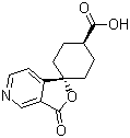 CAS 登录号：328233-18-7, 反式-3'-氧代-螺[环己基-1,1'(3'H)-呋喃并[3,4-c]吡啶]-4-羧酸