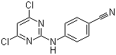 structure of CAS# 329187-59-9, 4-[(4,6-Dichloro-2-pyrimidinyl)amino]benzonitrile