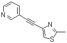 structure of CAS# 329205-68-7, 3-[(2-Methyl-1,3-thiazol-4-yl)ethynyl]pyridine