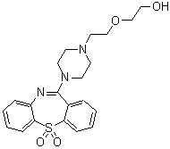 CAS # 329216-65-1, 2-[2-[4-(5,5-Dioxidodibenzo[b,f][1,4]thiazepin-11-yl)-1-piperazinyl]ethoxy]ethanol