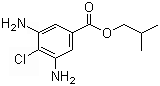 structure of CAS# 32961-44-7, Isobutyl 3,5-diamino-4-chloro benzoate