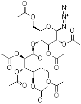 CAS # 33012-49-6, Hepta-O-acetyl-beta-maltosyl azide, 2,3,6-Tri-O-acetyl-4-O-(2,3,4,6-tetra-O-acetyl-alpha-D-glucopyranosyl)-beta-D-glucopyranosyl azide