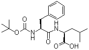 structure of CAS# 33014-68-5, alpha-叔丁氧羰基-L-苯丙氨酰-L-亮氨酸