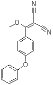 2-[(甲氧基)(4-苯氧基苯基)亚甲基]丙二腈分子结构 (CAS 330792-69-3)