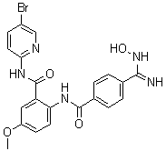 CAS # 330942-20-6, N-(5-Bromo-2-pyridinyl)-2-[[4-[(hydroxyamino)iminomethyl]benzoyl]amino]-5-methoxybenzamide