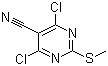 structure of CAS# 33097-13-1, 4,6-二氯-5-氰基-2-甲硫基嘧啶