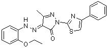 structure of CAS# 331244-89-4, 3-甲基-1-(4-苯基-2-噻唑基)-1H-吡唑-4,5-二酮 4-[2-(2-乙氧基苯基)腙]
