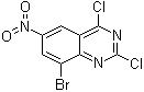structure of CAS# 331647-00-8, 8-溴-2,4-二氯-6-硝基喹唑啉