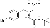structure of CAS# 331763-75-8, Boc-(R)-3-Amino-4-(4-bromophenyl)butyric acid