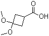 structure of CAS# 332187-56-1, 3,3-二甲氧基环丁烷甲酸