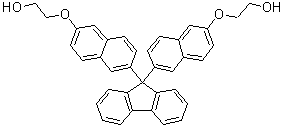 CAS # 334008-97-8, 2,2'-[9H-Fluoren-9-ylidenebis(6,2-naphthalenediyloxy)]bis[ethanol], 6,6'-(9-Fluorenylidene)bis(2-naphthyloxyethanol)
