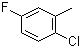 structure of CAS# 33406-96-1, 2-Chloro-5-fluorotoluene