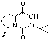 CAS # 334769-80-1, (2S,5S)-N-Boc-5-methylpyrrolidine-2-carboxylic acid, (2S,5S)-1-(tert-Butoxycarbonyl)-5-methylpyrrolidine-2-carboxylic acid, (2S,5S)- 5-Methyl-1,2-pyrrolidinedicarboxylic acid 1-(1,1-dimethylethyl) ester