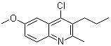 CAS # 3348-22-9, 4-Chloro-6-methoxy-2-methyl-3-propylquinoline, 4-Chloro-6-methoxy-3-propylquinaldine