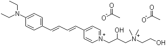 CAS 登录号：336185-18-3, 4-[4-[4-(二乙基氨基)苯基]-1,3-丁二烯基]-1-[2-羟基-3-[(2-羟基乙基)二甲基铵]丙基]吡啶鎓二醋酸盐