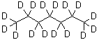 structure of CAS# 33838-52-7, 全氘代庚烷