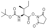 N-(叔丁氧羰基)-L-异亮氨酸琥珀酰亚胺酯分子结构 (CAS 3392-08-3)