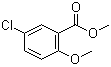 structure of CAS# 33924-48-0, 5-氯-2-甲氧基苯甲酸甲酯