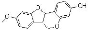 CAS # 33983-40-3, (±)-Medicarpin, rel-(6aR,11aR)-6a,11a-Dihydro-9-methoxy-6H-benzofuro[3,2-c][1]benzopyran-3-ol, (±)-3-Demethylhomopterocarpin, (±)-3-Hydroxy-9-methoxypterocarpan, (±)-Demethylhomopterocarpin