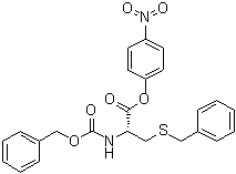 CAS # 3401-37-4, S-Benzyl-N-benzyloxycarbonyl-L-cysteine p-nitrophenyl ester, N-Benzyloxycarbonyl-S-benzyl-L-cysteine p-nitrophenyl ester, NSC 164097